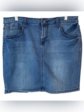 Earl Jeans Blue Denim Mini Skirt